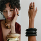 Modern Tribal Band Ring | White Clear