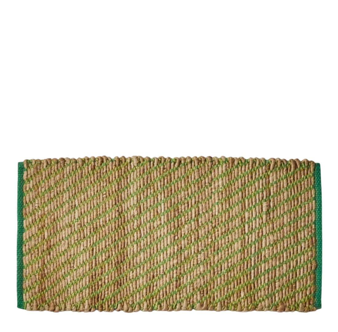 Frida Jute Mat | Green | Collect In Store  Only