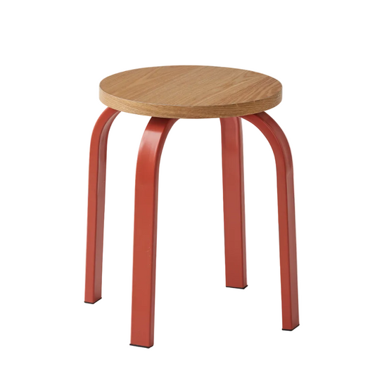 Metal/Wood Stool | 38.5x45cm