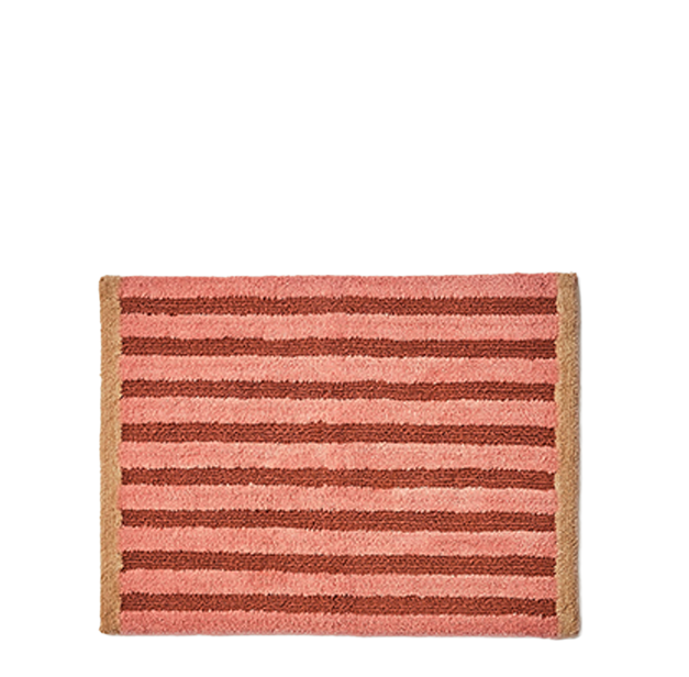 Stripe Terracotta Bath Mat