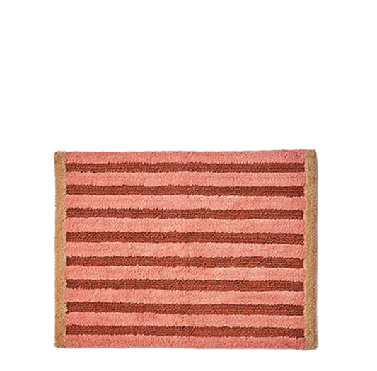 Stripe Terracotta Bath Mat