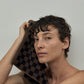 Quill Face Cloth | Tabac + Noir