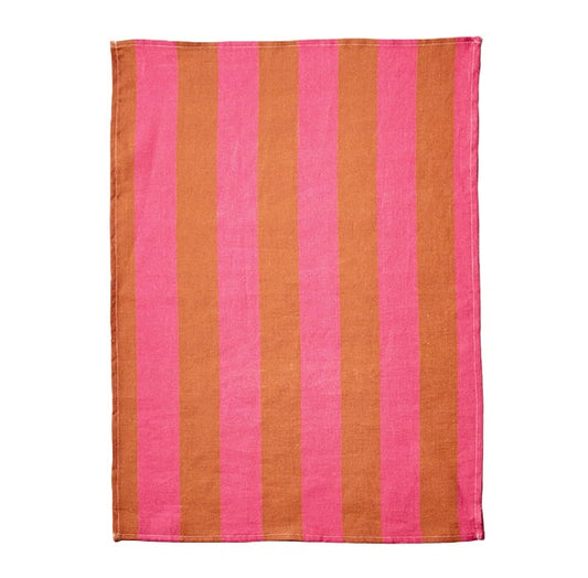 Linen Tea Towel | Candy Stripe