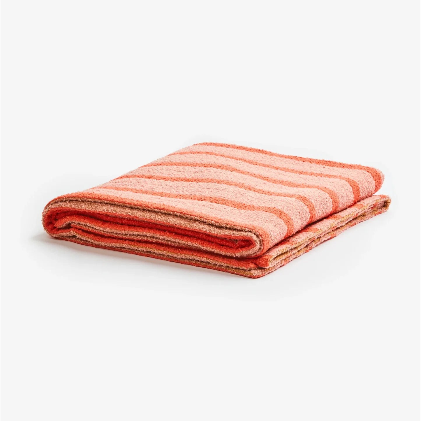 Boucle Stripe Throw | Red + Pink