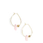 Joie De Vivre Earrings Gold | Shell Pink