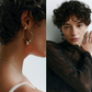 Joie De Vivre Earrings Gold | Chalk Swirl