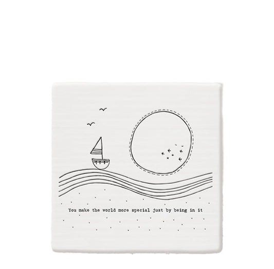 Coaster Ceramic | You Make The World Special