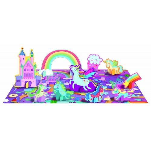 3D Puzzle & Book Set | Learn Words with Unicorns