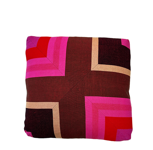 Patchwork Cushion | Pink Choc