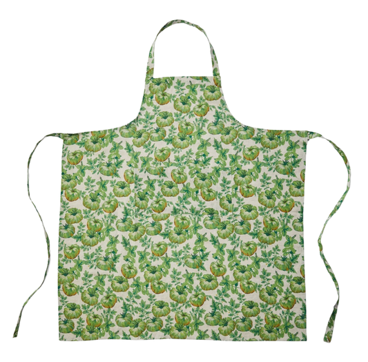 Heirloom Green Linen Apron
