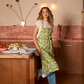 Heirloom Green Linen Apron