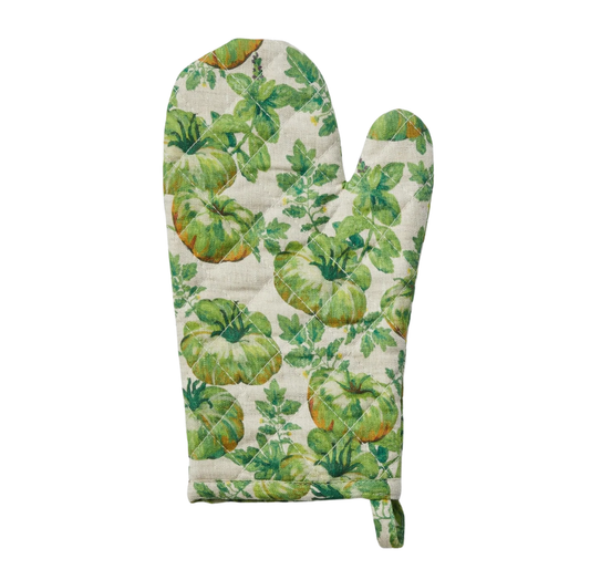 Heirloom Green Linen Oven Mitt