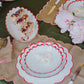 Scallop Bowls | Red Edge + White | Set of 4