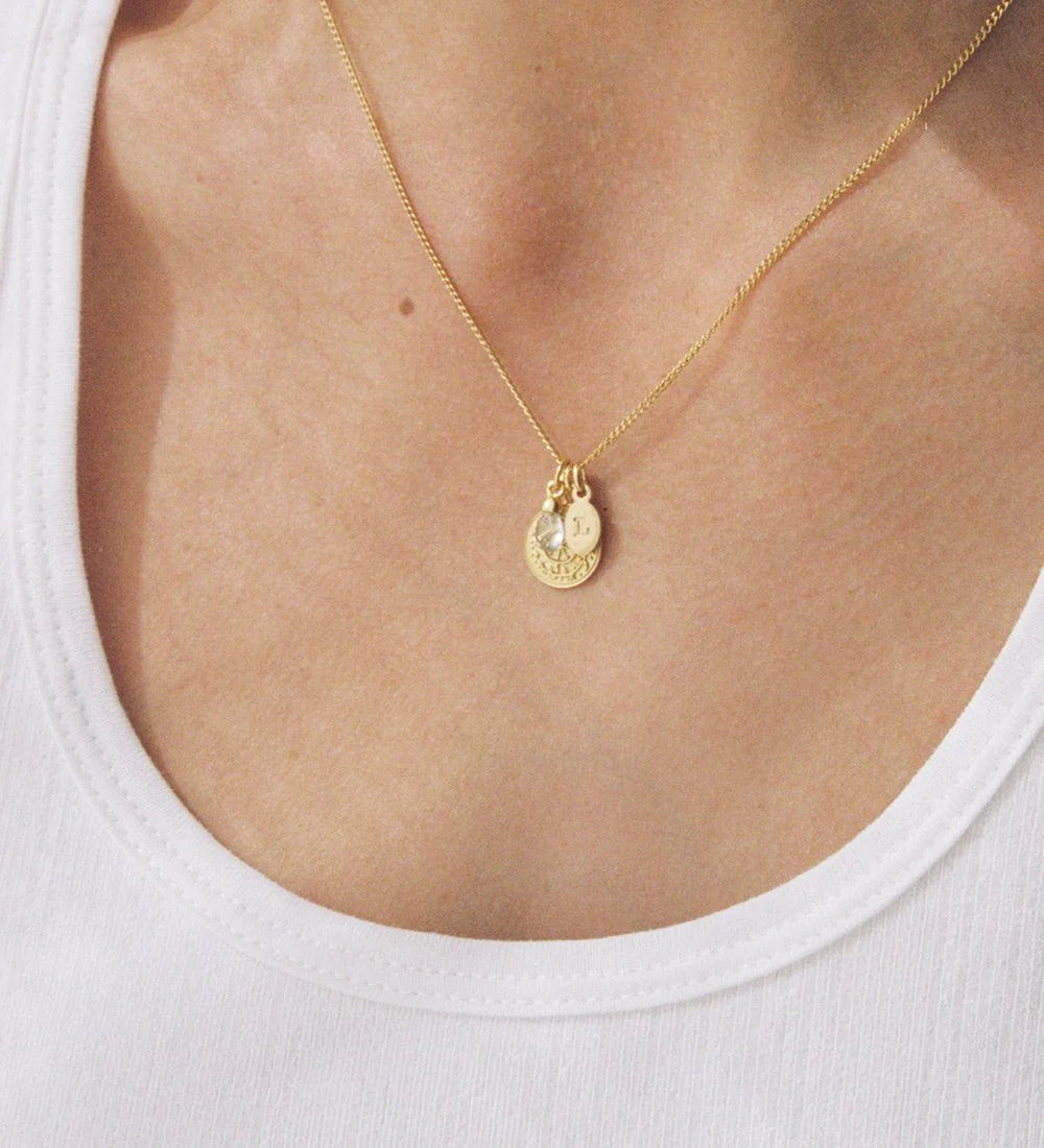 Initial Charm | V | Yellow  Gold