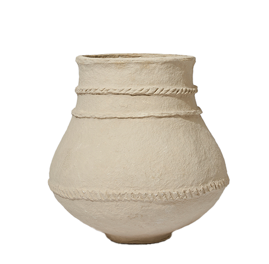 Cotton Mache Rope Vessel | Honey