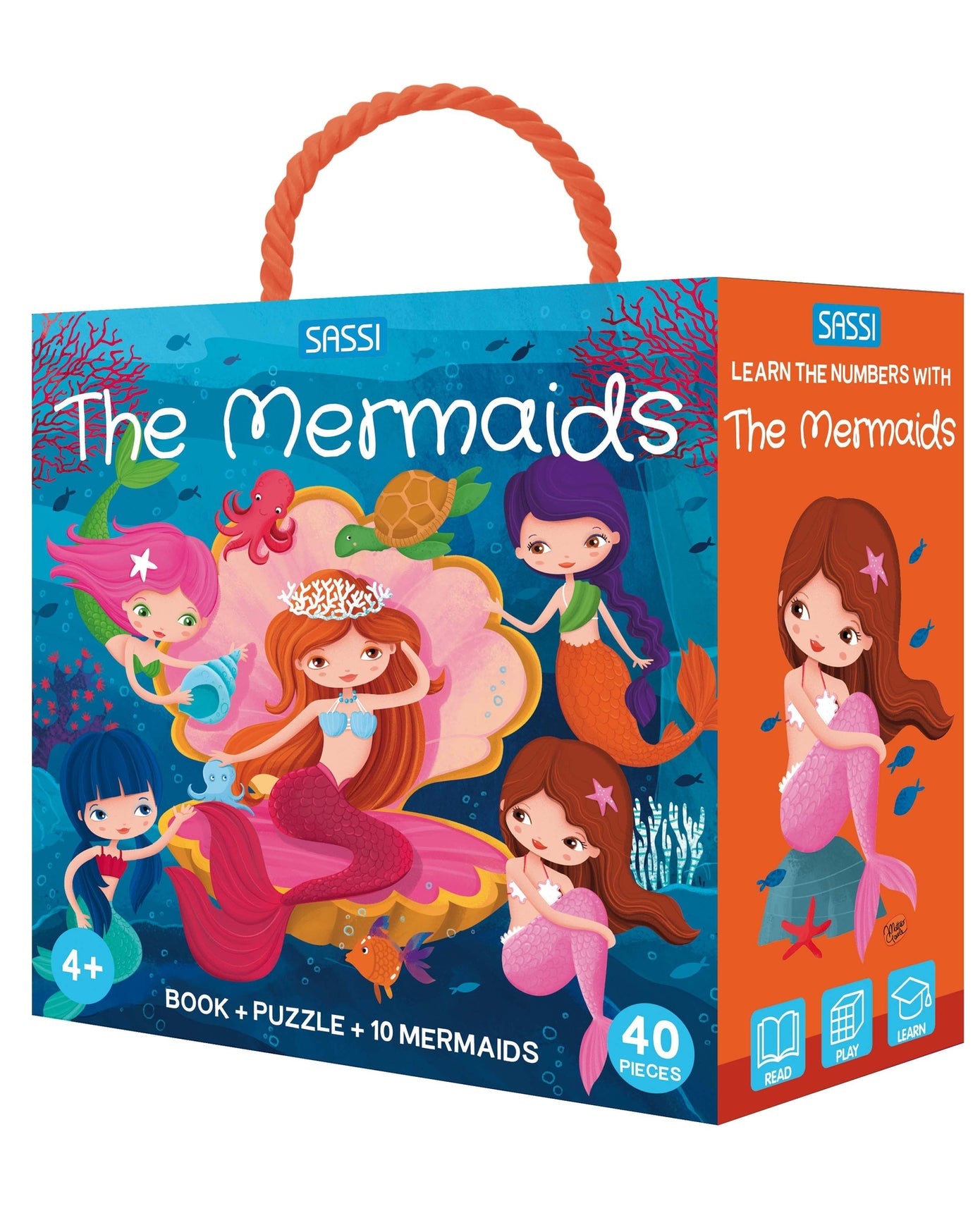 3D Puzzle & Book Set | Learn Numbers with Mermaids