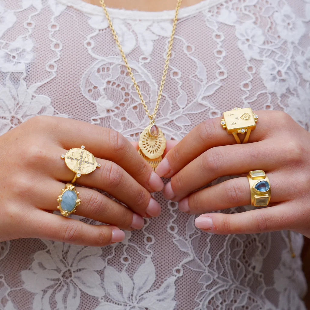 Aquamarine Atlas Ring