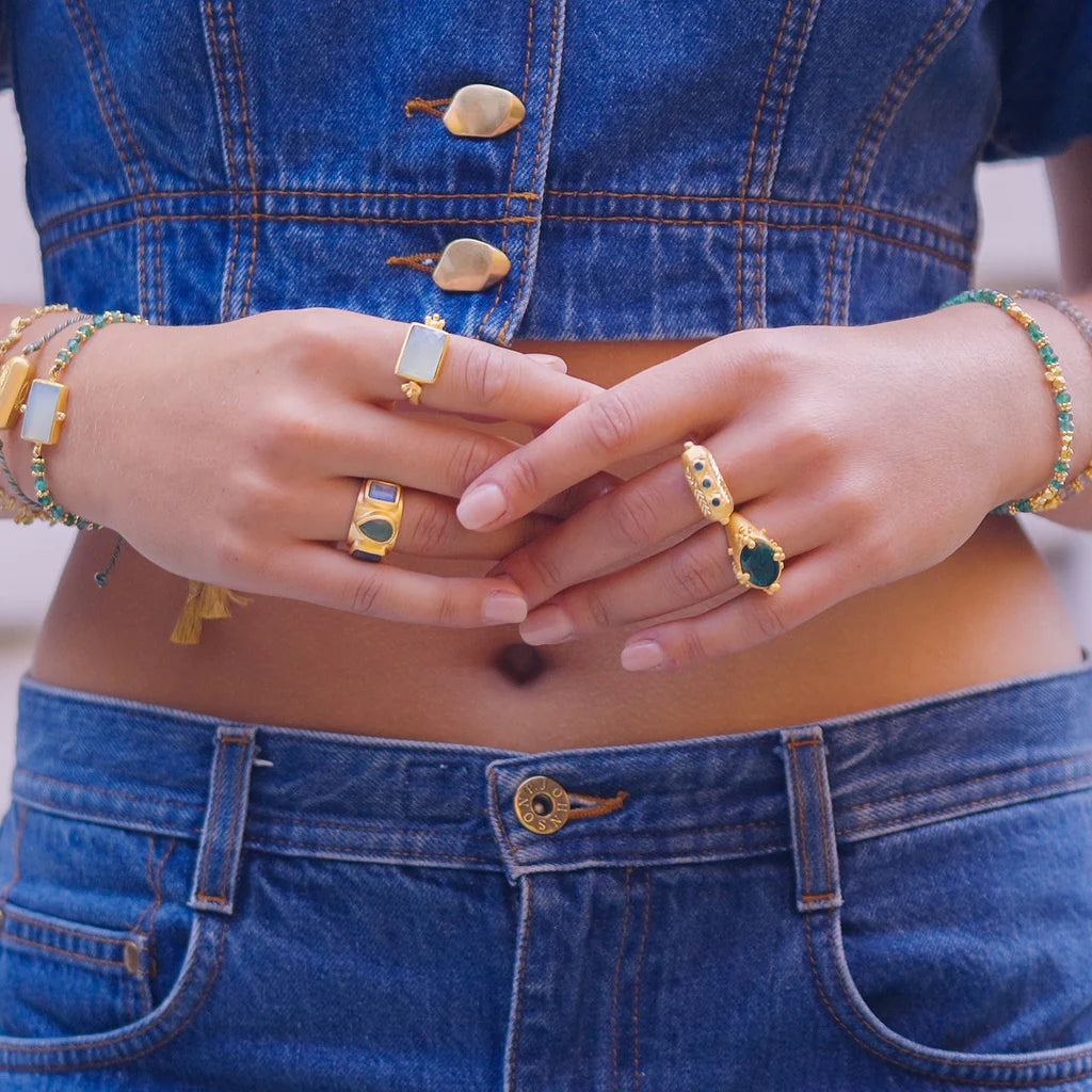 Green Aventurine Anokhi Ring