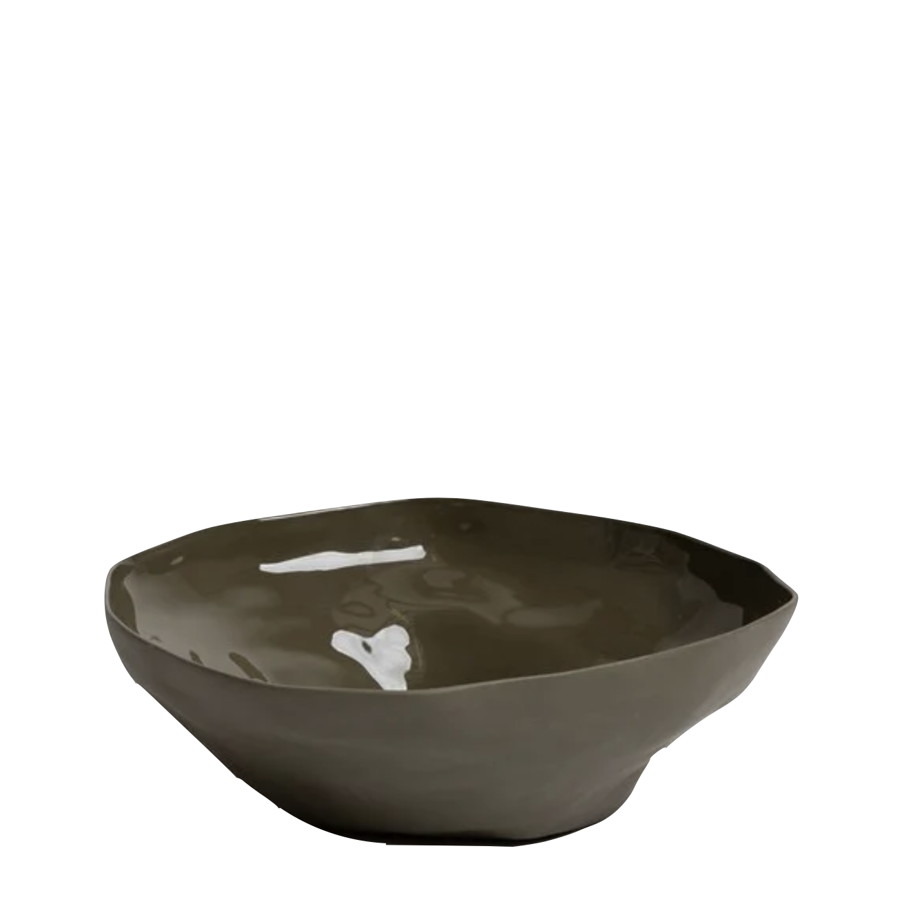 Organic Serving Bowl | Olive Green