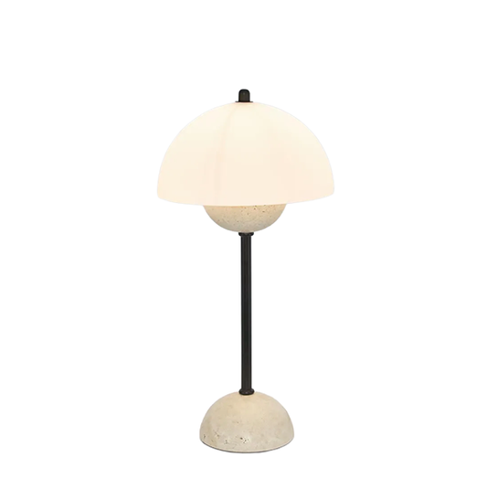 Tondo Travertine Table Lamp
