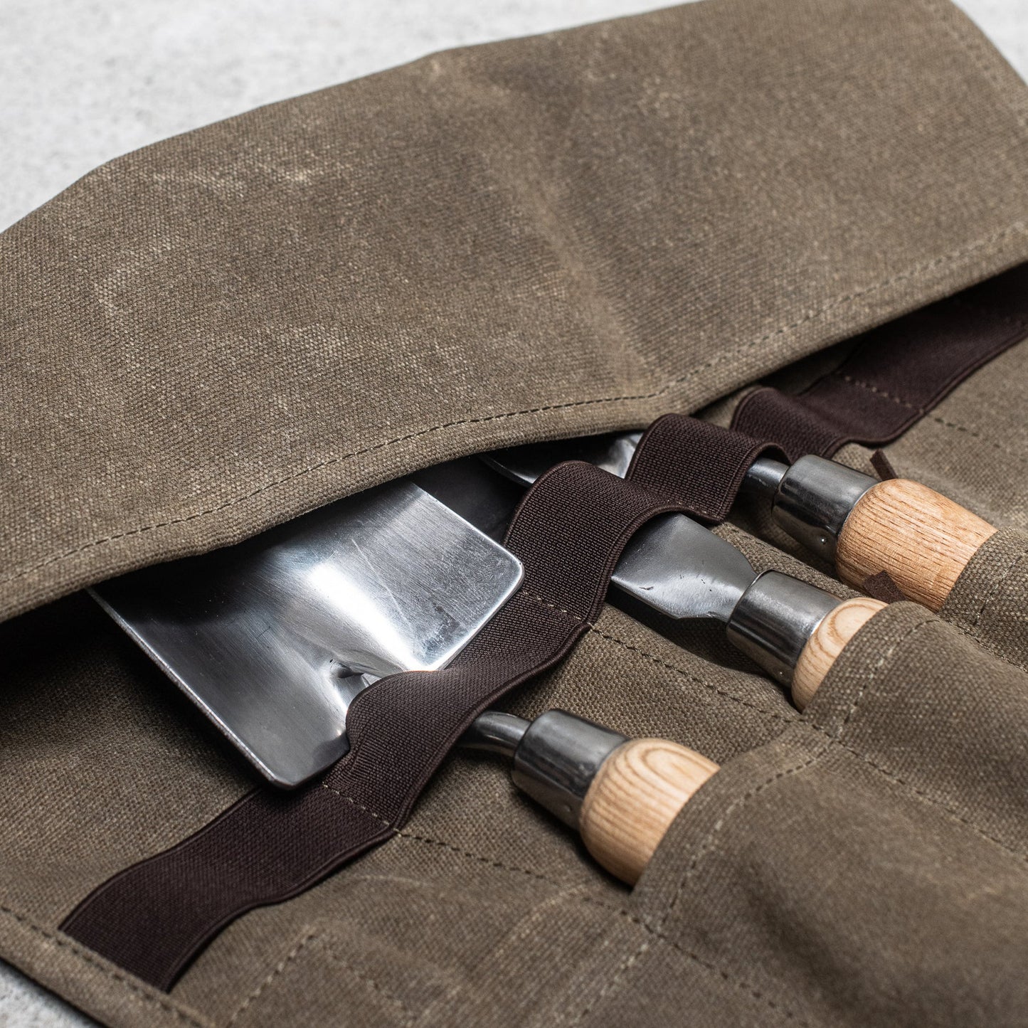 Waxed Canvas Utility Roll + Tools