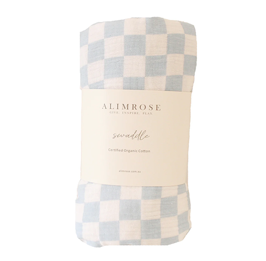 Muslin Swaddle | Blue Check