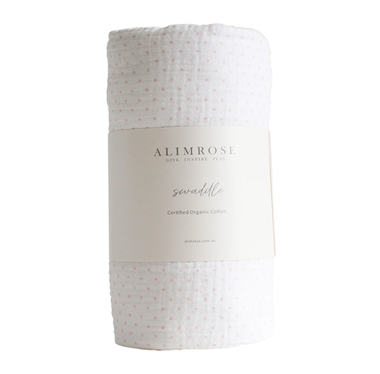 Muslin Swaddle | Pink Spot