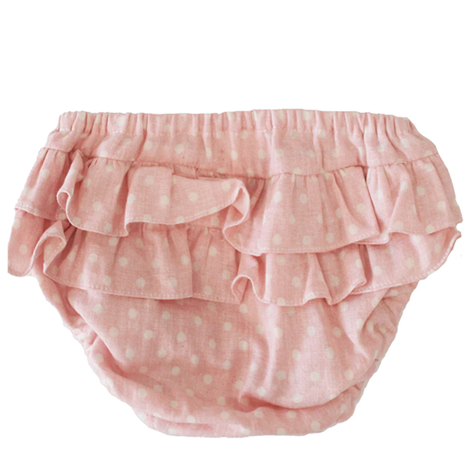 Ruffle Nappy Cover | Pink Spot