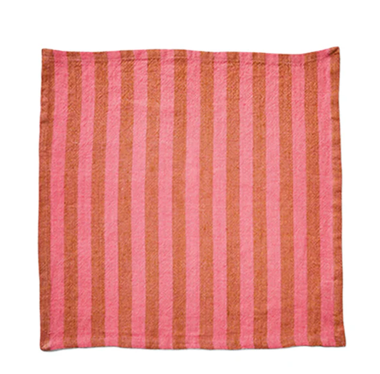 Linear Candy Linen Napkins | Set 4