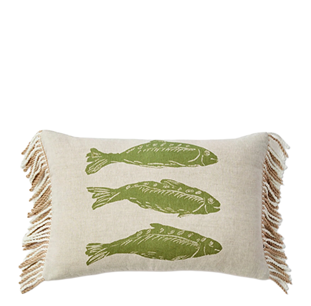 Sardines Khaki Cushion | 60x40cm