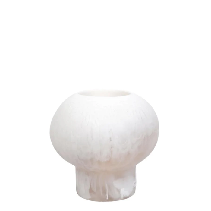 Bold Pearl Vase | White Swirl