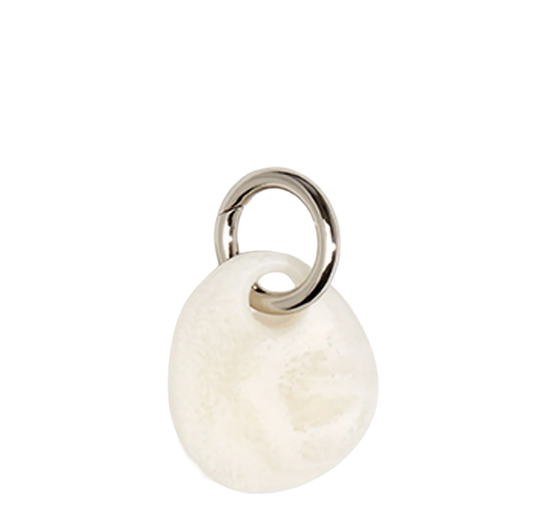 Earth Keyring | White Clear | Gunmetal