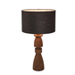 Magnus Wood Table Lamp Saddle Base | Black Shade
