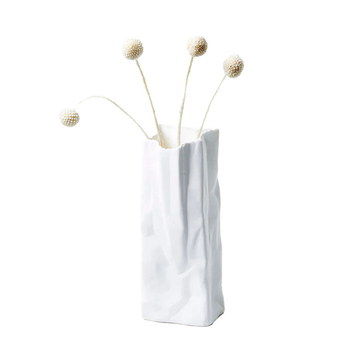 Paper Bag Vase M | White