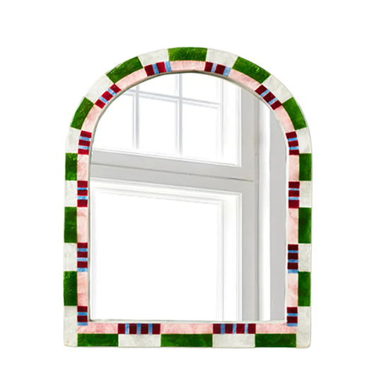 Bloom Nouveau Check Mirror