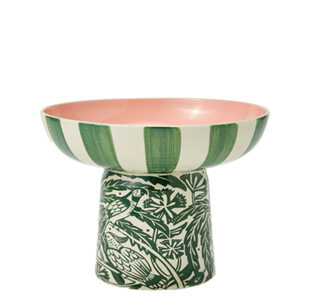 Del Sol Footed Platter | Green