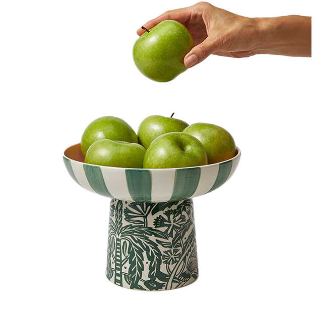 Del Sol Footed Platter | Green