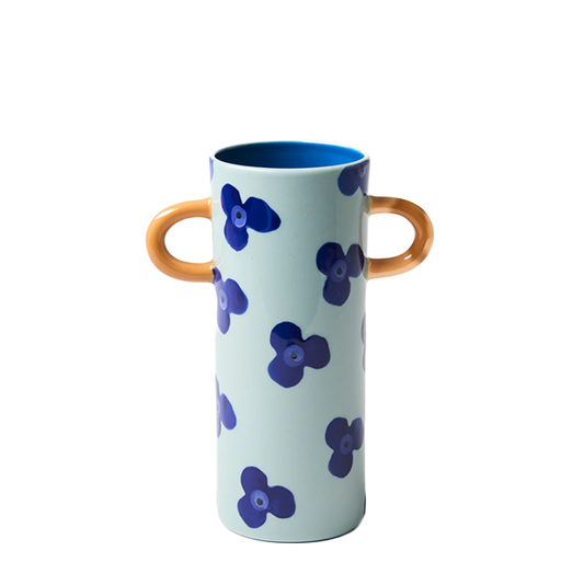 Griffe Navy Sky Floral Bud Vase