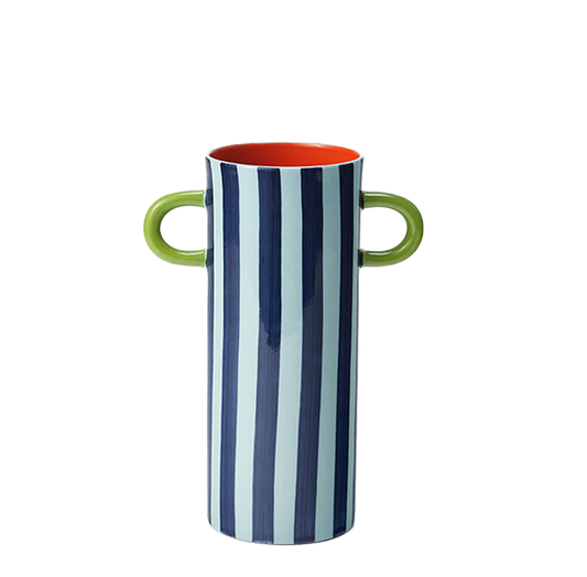 Griffe Tall Vase | Blue Stripe