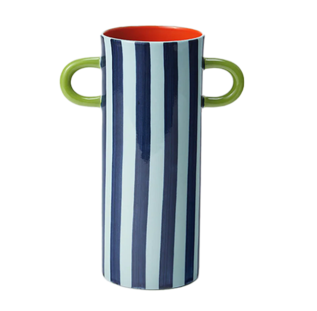 Griffe Tall Vase | Blue Stripe