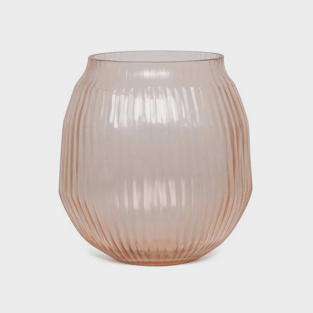 Fluted Vase Small | Peach