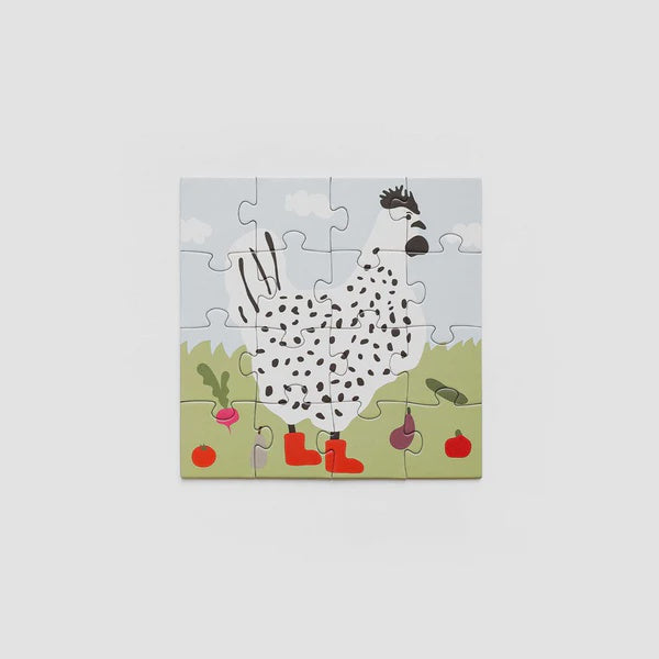 Children's Puzzle | 16 piece | Rooster Red Boots