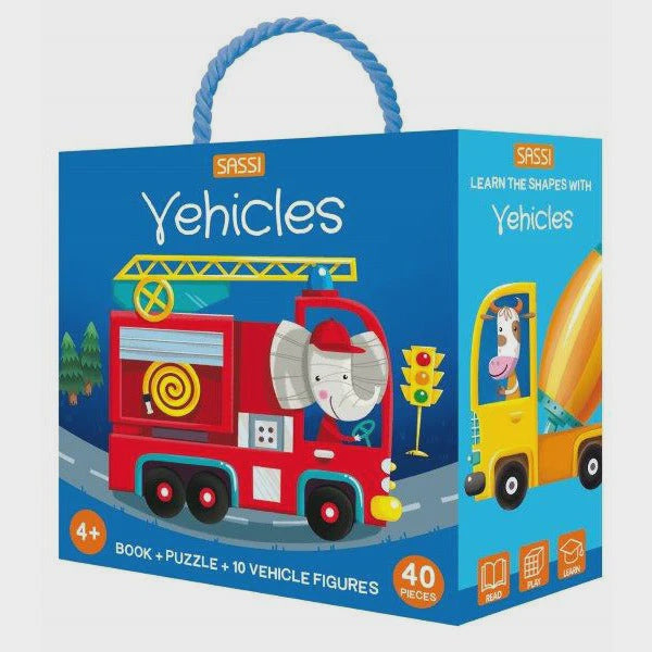 3D Puzzle & Book Set | Learn about Vehicles